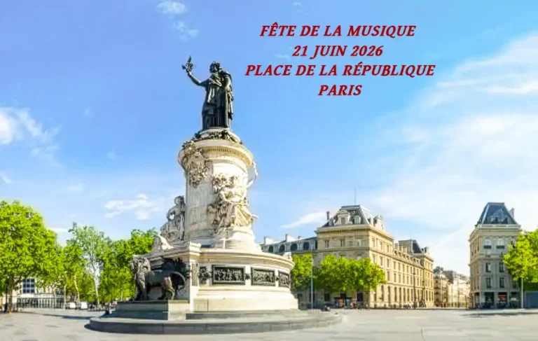 Paris 2026, La Fête de la Musique-Place de la République - 21 juin 2026, avant 18hs...